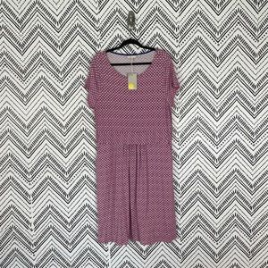 Boden Pink Blue Geometric Amelie Jersey Dress